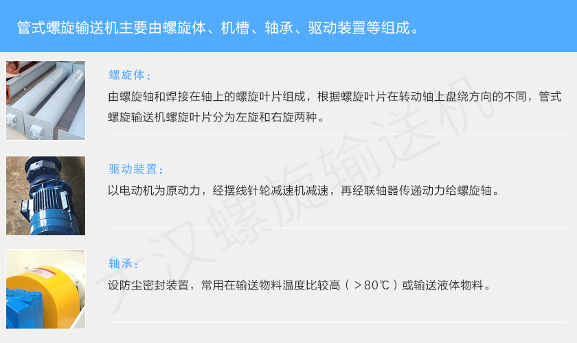 管式螺旋（xuán）輸送機細（xì）節（jiē）展示