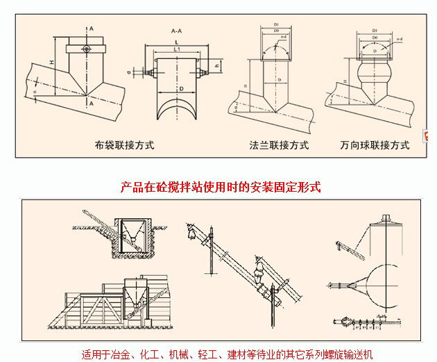 水泥（ní）螺旋輸送機安裝尺寸